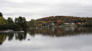 A serene lake captured near Haliburton, Ontario.