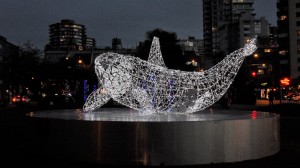A side view of Luna (the illuminated orca whale sculpture), she never fails to capture our imagination!